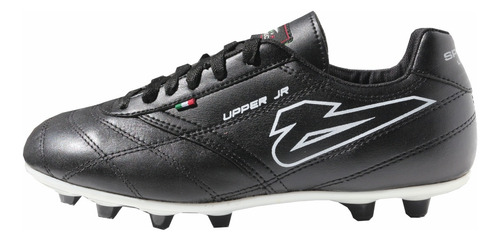 Zapatos De Futbol Olmeca Upper Junior En Piel Negro-blanco