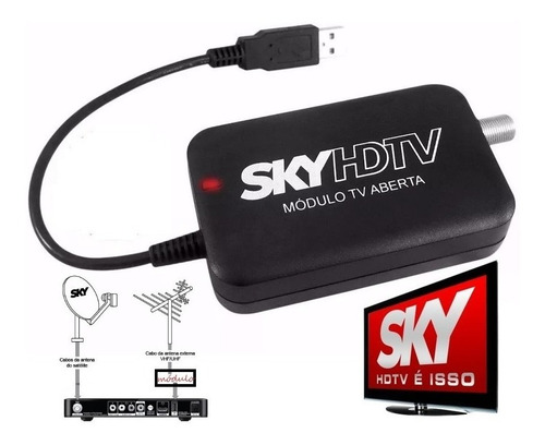 Módulo Tv Aberta Sky Hdtv Dispensa Uso De Conversor Digital