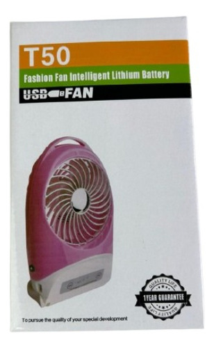 Ventilador Portatil Recargable Con Bateria De Lithium