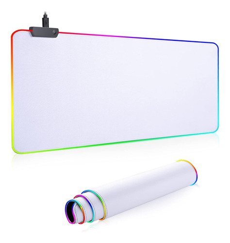 Mousepad Dr Catch, Antideslizante, Rgb, 30 X 80 Cm, Blanco