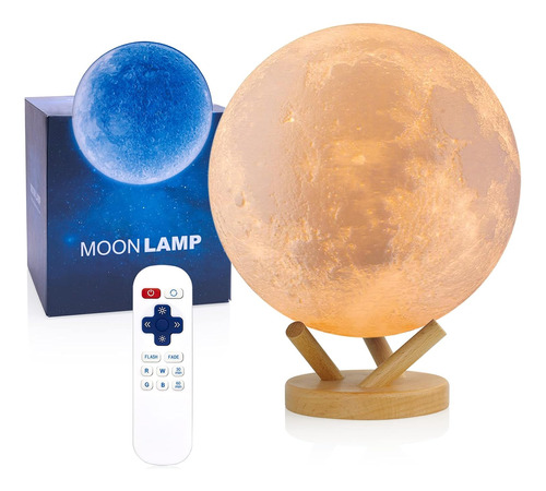 Lámpara Lunar Con Control Deslizante Moon Light Logrotate...