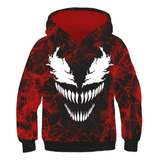 Venom Spider-man Cartoon Sudadera Con Gorro Para Niños