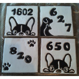 Numeración Hogar Ceramica Domicilio Mascotera Perro Gato