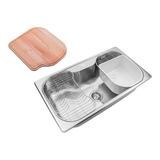 Bacha Cocina Johnson Si85 Secaplatos + Pileta + Tabla *