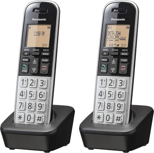 2 Teléfonos Inalámbricos Con Dect 6.0 Pantalla Lcd Panasonic