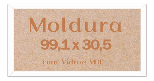 Moldura Quebra Cabeça Game 1500 Pcs 99,1x30,5 Com Vidro Cor Branco
