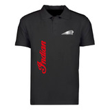 Playera Polo Mod Indian Motorcycle Estampado En Reflejante