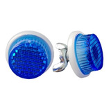 2 Tornillos Para Placa Matricula  Moto Reflejante Azul