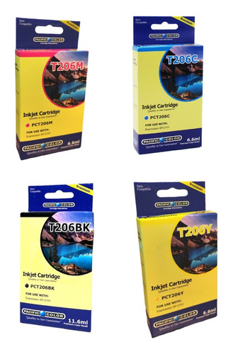 Pack 4 Cartuchos Tintas Alternativas 206 Xp2101 Epson