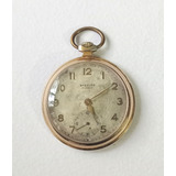 Antiguo Reloj De Bolsillo Steelco Chapa De Oro Suizo 30s