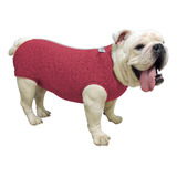 Roupa Pós Cirúrgica Fit Para Cães Buldogue Inglês Rosa Gg