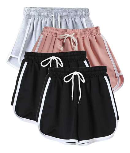Shorts Casuales De Cuatro Piezas Para Mujer Deportivos | MercadoLibre