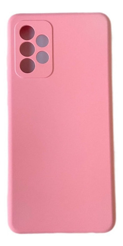 Capa Capinha Silicone Compatível A72 + Película 3d Cor Rosa Yogurt + Película