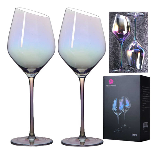 Juego De 2 Copas De Vino Tinto De Cristal Premium Sopladas A