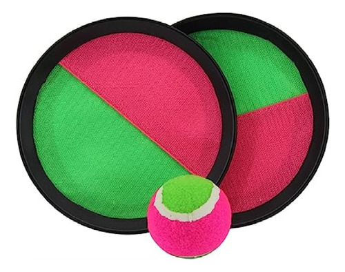 Juego 2 Raquetas Velcro + Pelota Catch Ball Playa Parque Mnr