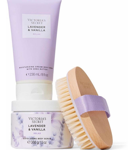 Set Exfoliante Crema Y Cepillo Relax Lavender Y Vanilla