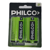  2 Pilas D Grande Philco Pilas Alcalinas 1.5v