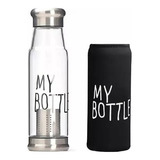 Botella Infusor De Vidrio Infusor De Te Con Funda 550ml     