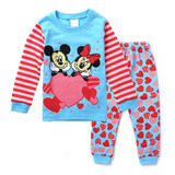 Ropa De Dormir De Manga Larga Minnie Para Niños Y Niñas 2 Pi