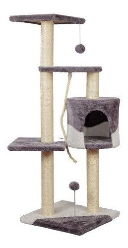 Mueble Rascador Para Gatos Casa Juguete Cuerda Arbol 112 Cm