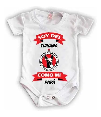 Pañalero Personalizado Bebes Tijuana Liga Mx Futbol  | Envío gratis
