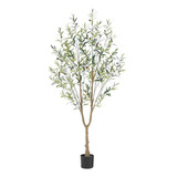 Árbol De Olivo Artificial 6ft Con Frutos Grandes Para Decora