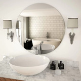 Espelho Redondo Parede 80cm Camarim Banheiro Quarto Sala