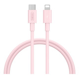 Cable Cargador Compatible iPhone A Tipo C / Carga Rápida 20w Color Rosa
