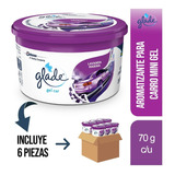 6 Pz - Glade Mini Gel Car Aromatizante 70gr Lavanda Marina