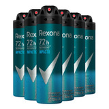 Desodorante Aerosol Rexona Men Impacto 150ml - 6 Unidades
