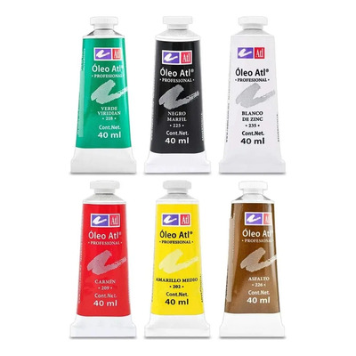 Kit De 6 Pinturas Al Oleo Profesional Atl Colores Óleo Multicolor | Meses sin interés