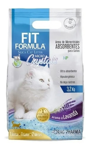 Arena Silica Para Gatos Fit Formula Micro Cristales 3,2kg Np