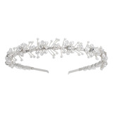 Sweetv Diadema De Novia Plateada, Tiara De Cristal Para Muje