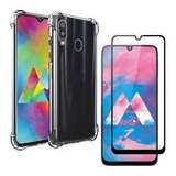 Capa Case Anti Shock P/ Galaxy A10s + Película De Vidro 3d Cor Transparente