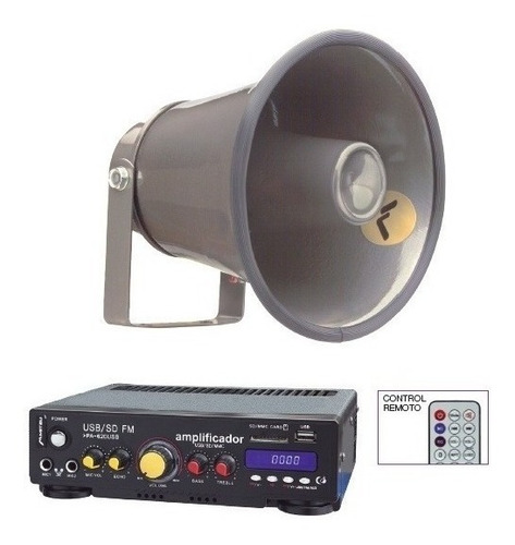 Kit Perifoneo Voceo Amplificador Usb Mas 1 Trompeta 620