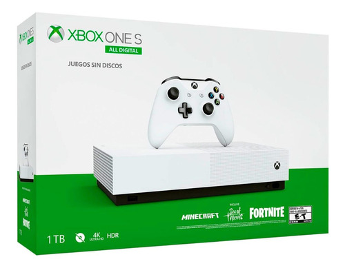 Xbox One S - Blanco, 1 Tb, Control Incluido.