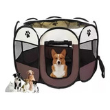 Corral Jaula Plegable Para Mascotas Perros Gatos Portatil