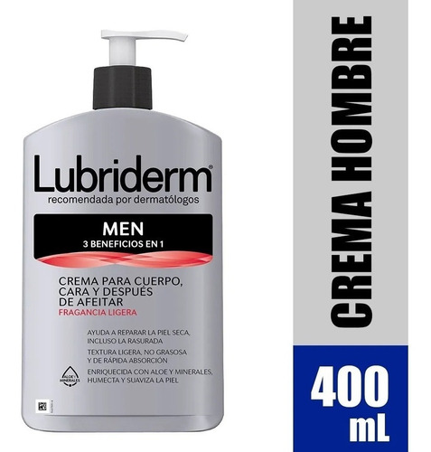 Lubriderm Men Cara Cuerpo 400ml - mL a $103