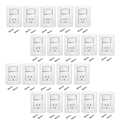 Llave De Luz Armada Sica Life 2 Módulos Punto Y Toma5222-x25