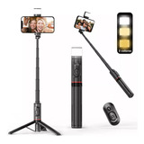 Selfies Stick Con Trípode Bluetooth Control Remoto Led