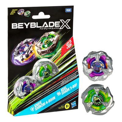 Trompo Beyblade X Knife Shinobi 4-80hn Y Keel Shark 3-80 Color Multicolor | Meses sin interés