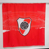 Cortina De Baño Teflon Futbol River Plate + Ganchos + Pvc