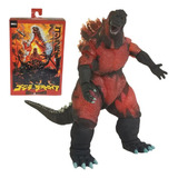 1 Boneco De Ação Neca 1995 Red Fire Godzilla Burning,