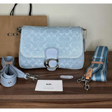 Bolsa Coach Soft Taby Shoulder 100% Original Denim Azul Dama