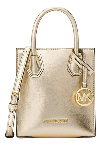 Bolsa Dorada Michael Kors Original Mercer Xs Xbody Patent Acabado De Los Herrajes Dorado Color Dorado Color De La Correa De Hombro Dorado Diseño De La Tela Liso