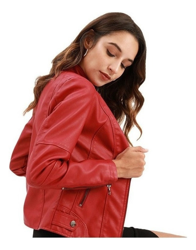 Ocio Mujer Ropa Mujer Chaqueta De Cuero For Motocicleta