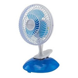 Mini Ventilador 20cm Portátil 3 Pás Branco Base Clipe 127v