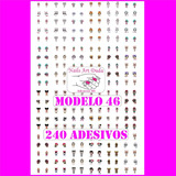 240 Adesivos De Unha 3d Pré Pronto Infantil Boneca Lol - 46