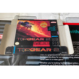 Caja Original Top Gear 2 Super Nintendo Snes!!!