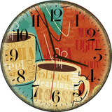 Relógio Retrô 25 Cm Cozinha Café Vintage Mod 13